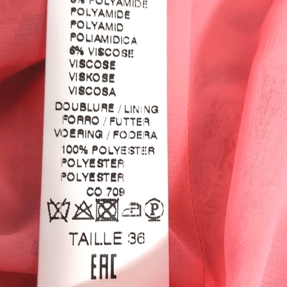 NWOT Amen Wardy Aspen Metallic Tweed Mid Length Jacket Pink Red Size FR36 - Picture 15 of 17